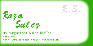 roza sulcz business card